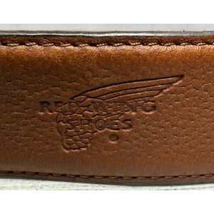 Red Wing Shoes Mens 38 Leather Belt Brown Olive Green Accent Detail Unique